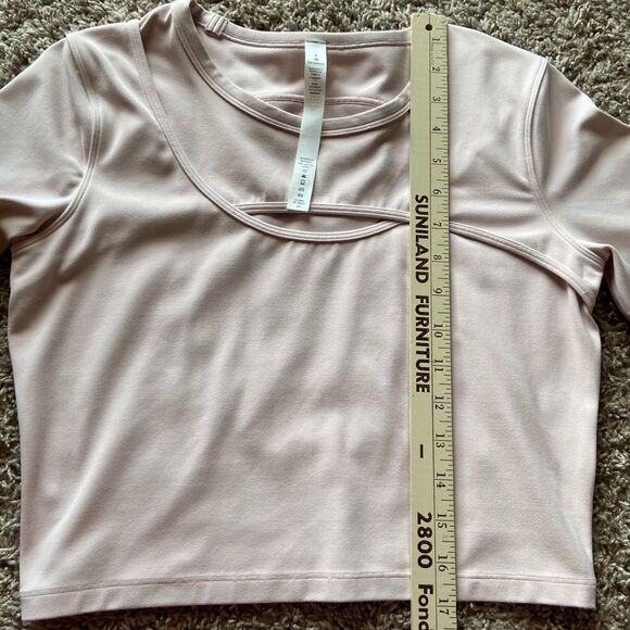 Lululemon Get Centred Short Sleeve Misty Pink Size 8 - Picture 10 of 12